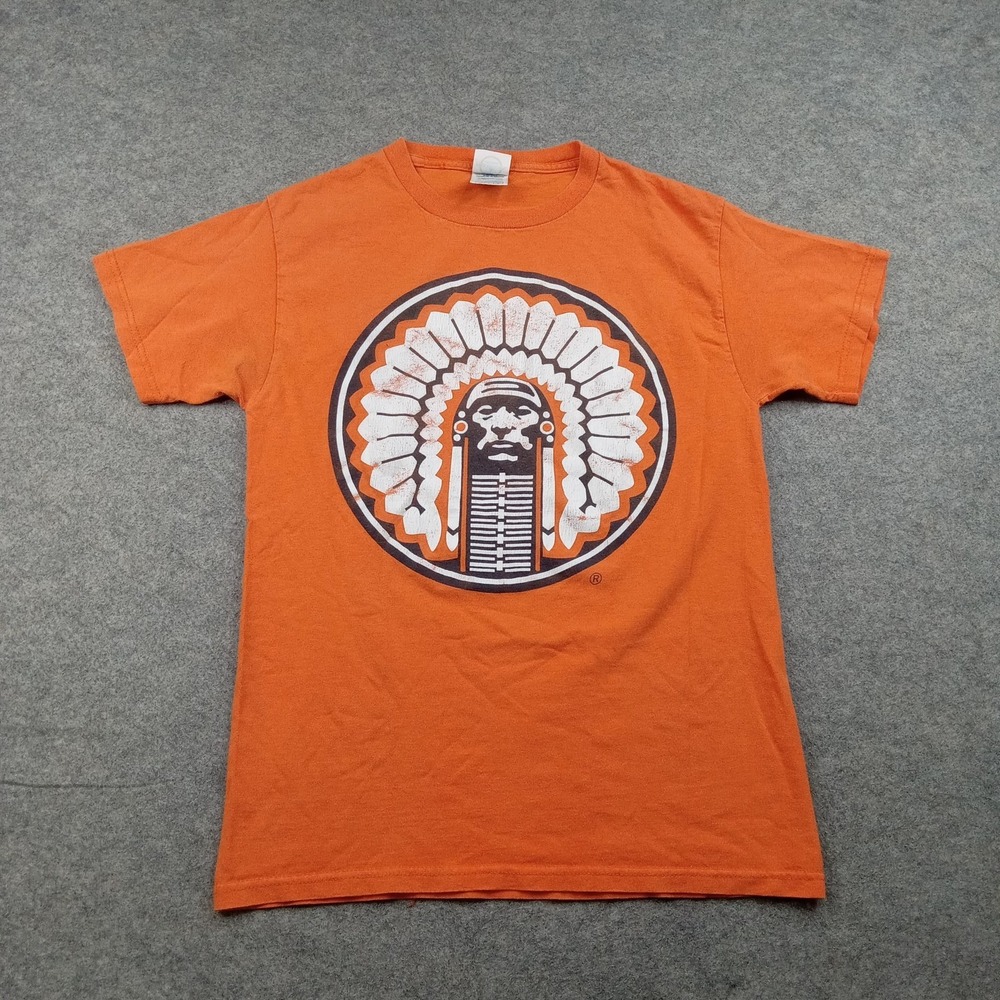 Delta Shirt Mens Small Orange‎ Honoring Tradition 1926-2007 Native Graphic Tee